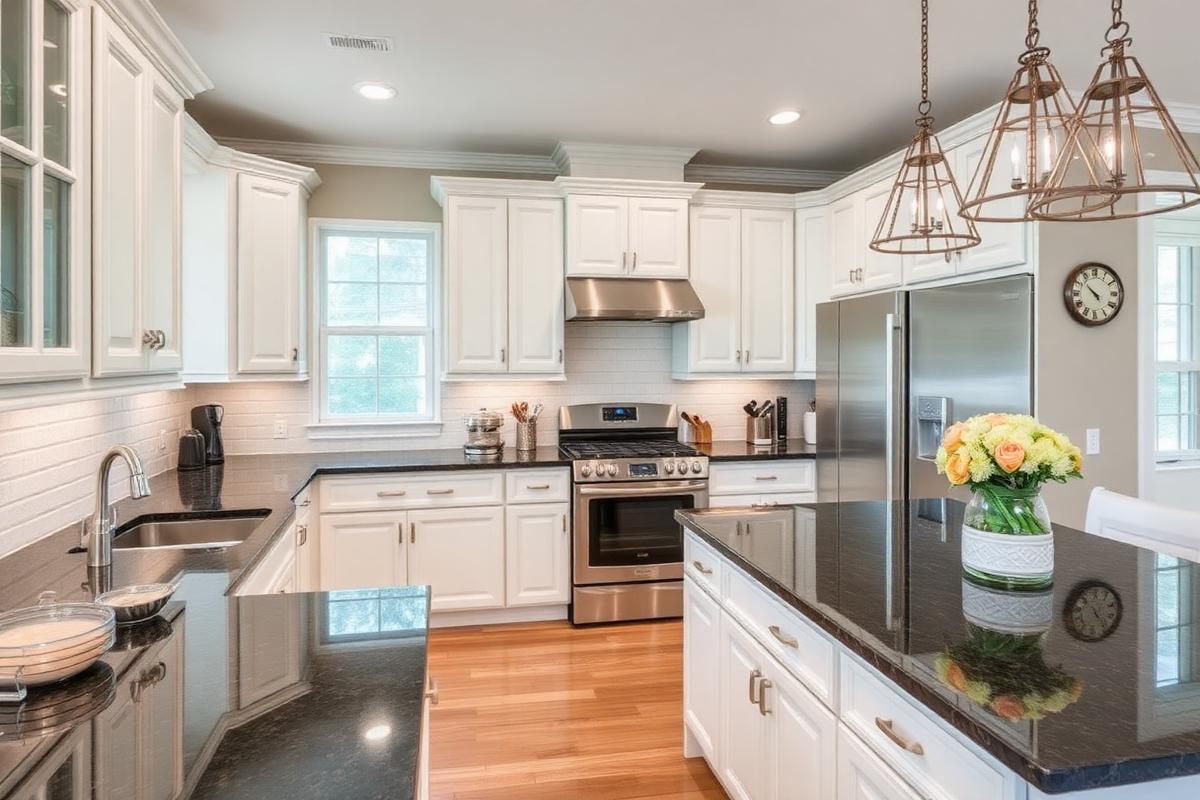 Kitchen with granite countertops in a Texas City, TX home